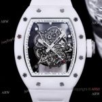 Luxury Replica Richard Mille RM055 White Ceramic Watch Citizen Movement